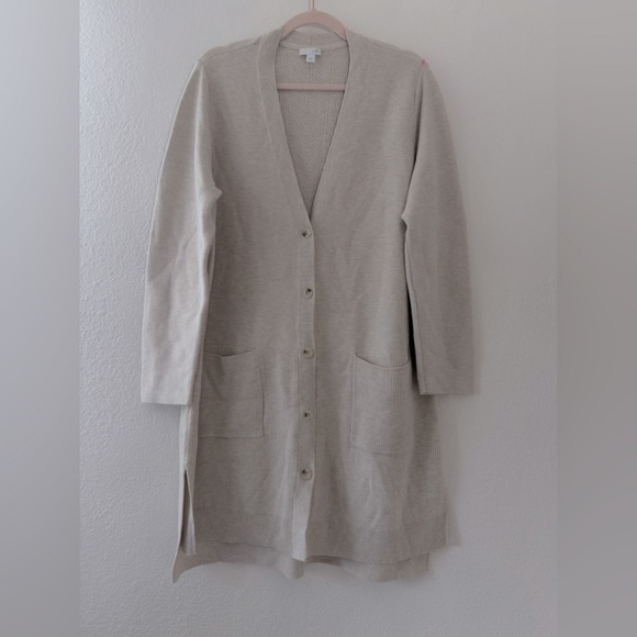 J. Jill Cardigan Long Length Duster Cream Pockets
Buttons Size XL - Picture 8 of 15